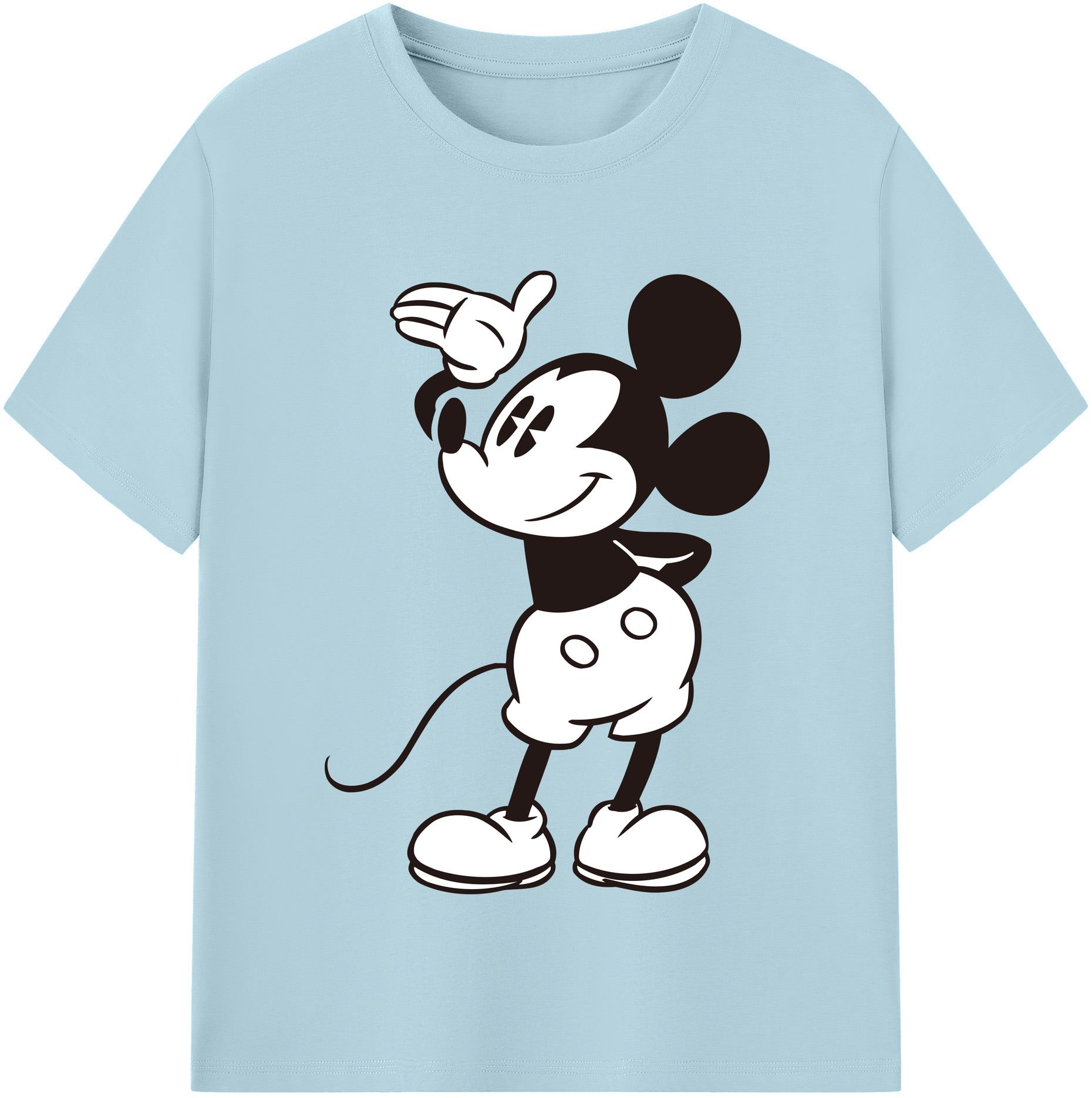 （画像用） ミッキーマウス Mickey Mouse 綿100％半袖Tシャツ（フロントプリント）